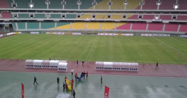 شاهد استعدادات ملعب "كينتلى" لاستضافة مباراة مصر والكونغو