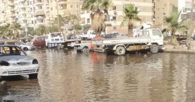 بالصور.. غرق شارع مهدى عرفة بمدينة نصر 