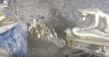 سقوط فلاح بحوزته تمثال أثرى ومجموعة من العملات الرومانية بالشرقية