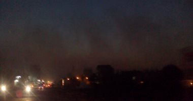 مواطن يشارك بصورة لغيمة سوداء تغطى مدينة فاقوس بعد حرق قش الأرز