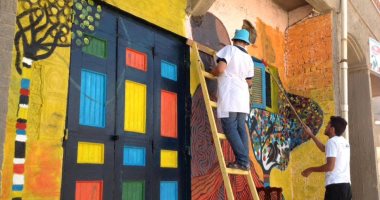 بالصور.. حوائط البهجة من مهرجان البرلس للرسم تشعل مواقع التواصل