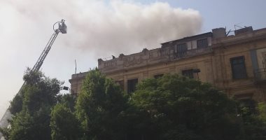قارئ يشارك بصور حريق بأسطح أحد الفنادق فى العتبة 