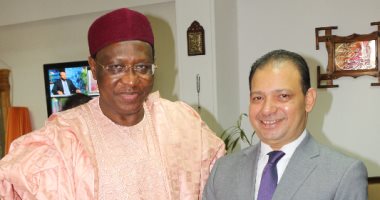 مجدى لاشين يستقبل السفير الكاميرونى محمودو لابرانج