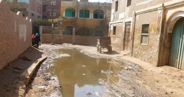 بالصور.. غرق شوارع كفر الحمادية بالمنوفية بمياه الصرف الصحى