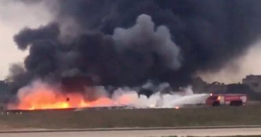 مصرع شخص وإصابة 18 آخرين فى حادث حريق الطائرة الروسية
