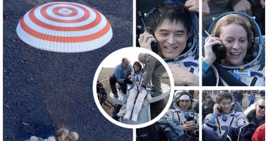 عودة 3 رواد فضاء للأرض على متن المركبة الروسية سويوز