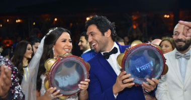 النجوم يشعلون حفل زفاف إيمى سمير غانم وحسن الرداد بالجونة