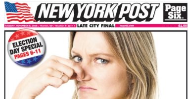 غلاف نيويورك بوست: صوت لمن تكرهه أقل 