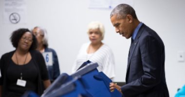 أوباما يدعو الشعب الأمريكى للمشاركة فى الانتخابات الأمريكية 