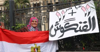 مواطنون يحتفلون بأعلام مصر فى الإسكندرية ردا على “فنكوش 11/11”