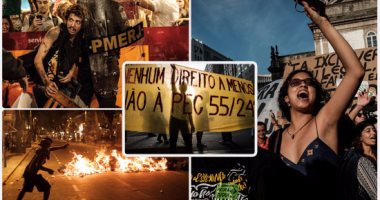 إحتجاجات وعنف فى شوارع البرازيل ضد ميشال تامر