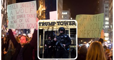 أمريكيون غاضبون يحاصرون ترامب فى مقر إقامته بنيويورك