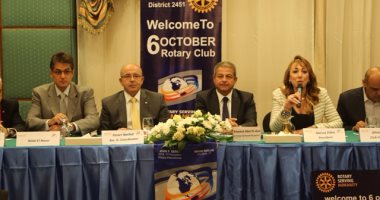 وزير الرياضة يتحدث عن عودة الجماهير والقانون الجديد مع أعضاء نادى روتارى