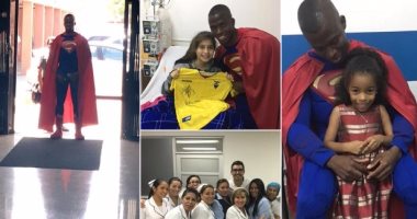 بالصور.. "سوبر مان" أحدث وسائل نجوم كرة القدم لدعم أطفال السرطان 