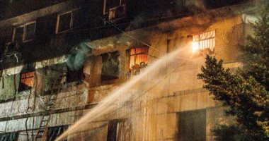 حريق هائل بـ7 محلات بالسوق السياحى فى مدينة أسوان