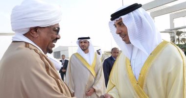 الشيخ منصور بن زايد يستقبل الرئيس السودانى بمطار أبو ظبى