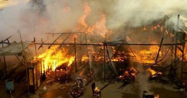 حريق هائل بمصنع سيراميك بالمنوفية والحماية المدنية تدفع بـ4 سيارات إطفاء