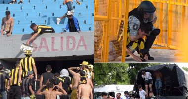 بالصور.. تأجيل كلاسكيو أوروجواى بسبب اشتباكات بين الأمن وجماهير بينارول