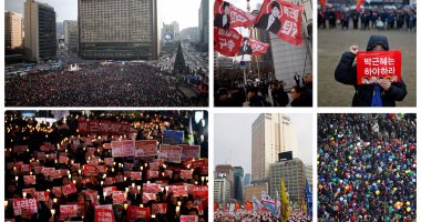 مظاهرات تجتاح كوريا الجنوبية للمطالبة باستقالة رئيسة البلاد