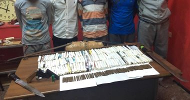 القبض على 34 تاجر مخدرات خلال حملة أمنية بالجيزة 