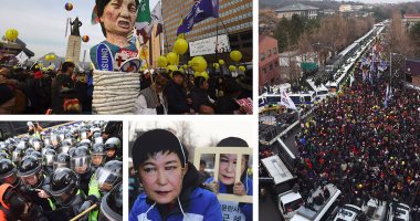 "مظاهرة مليونية" فى كوريا الجنوبية للمطالبة بإقالة رئيسة البلاد بعد تهم الفساد