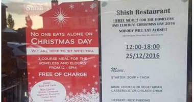 مسلم يمتلك مطعما فى بريطانيا يعلن تقديم وجبات مجانية للمشردين بالكريسماس