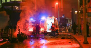 بالصور.. وزير الداخلية التركى: إصابة 20 شخصا على الأقل فى تفجيرات اسطنبول