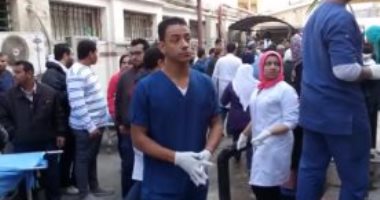 بالفيديو.. حالة طوارئ بمستشفى الدمرداش لإنقاذ مصابى انفجار الكنيسة البطرسية