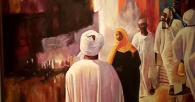 أحمد عبد الجواد يشارك بملتقى بصمات العرب للفنون التشكيلية بلوحة "السوق"