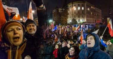 محتجون يغلقون أبواب البرلمان البولندى لرفض موازنة 2017 