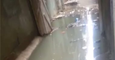 قارئ يشارك بفيديو لطفح مياه الصرف فى كفر الحصر بالشرقية منذ أسبوع