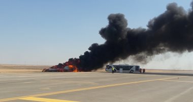 مطار أسيوط ينفذ سيناريو اشتعال النيران بطائرة