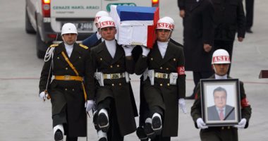 بث مباشر لمراسم وداع جثمان السفير الروسى فى أنقرة