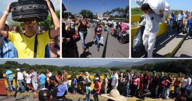 آلاف الفنزويليين يعبرون إلى كولومبيا  لشراء أغذية  وأدوية غير موجودة فى البلاد