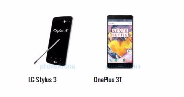 بالمواصفات.. أبرز الفروق بين هاتفى LG Stylus 3 وOnePlus 3T