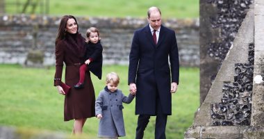 بالصور ..الأمير ويليام يشارك عائلة كيت ميدلتون قداس عيد الميلاد