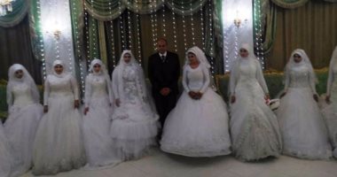 بالفيديو والصور.. زفاف جماعى لــ34 "عريس وعروسة" بحضور محافظ مطروح