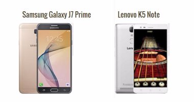 بالمواصفات.. أبرز الفروق بين هاتفى Galaxy J7 Prime وLenovo K5 Note