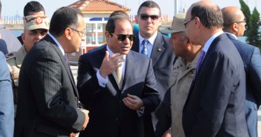 بالصور.. الرئيس السيسي يصل لافتتاح المجمع الثقافى الترفيهى ببورسعيد