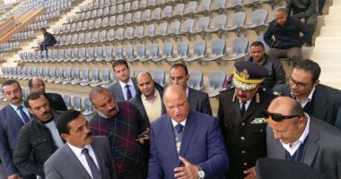 مدير أمن القاهرة يتفقد ملعب السلام قبل مباراة الأهلى وبيدفيست