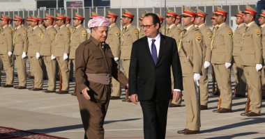 الرئيس الفرنسى يزور جبهة "البيشمركة" الكردية بجبل "زرتك" شمالى العراق