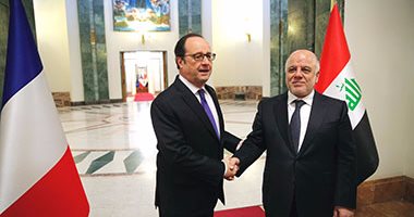 هولاند من بغداد: فرنسا ستنظم مؤتمرا دوليا لإعادة الإعمار