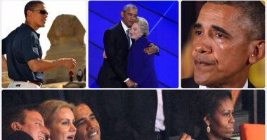15 صورة تلخص مسيرة أوباما فى السلطة بينها أهرامات الجيزة