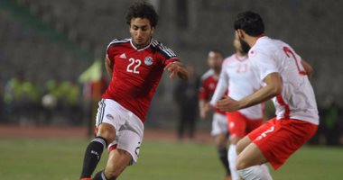 التعادل السلبى يسيطر على ودية مصر وتونس بعد 15 دقيقة 