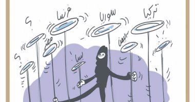 الإرهاب الأسود يتلاعب باستقرار الدول.. فى كاريكاتير "اليوم السابع"