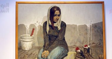  وليد عبيد فى معرضه: أحب المرأة وأجعلها فى لوحاتى رمزا لمصر     