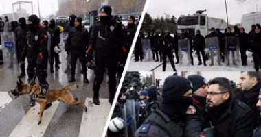بالصور.. مظاهرات أمام برلمان تركيا لرفض زيادة صلاحيات "أردوغان" بالدستور