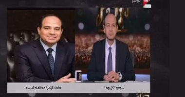 السيسى لـ"عمرو أديب" : قلت للمصريين إن تكلفة التحدى كبيرة