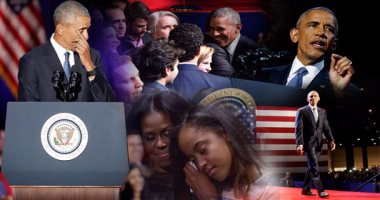 أوباما يبكى كل 200 يوم.. دموع أول رئيس أسود تغلبه 14 مرة فى 8 سنوات.. أولها لرحيل جدته خلال انتخابات 2008 وآخرها فى خطاب الوداع.. وأبرزها عقب فوزه بالرئاسة وجنازة "دورثى هايت" وأغنية "إريثيا فرانكلين"