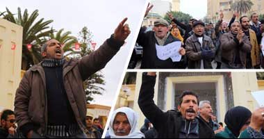 بالصور.. احتجاجات فى مدن تونسية تزامنا مع الذكرى السادسة للثورة 